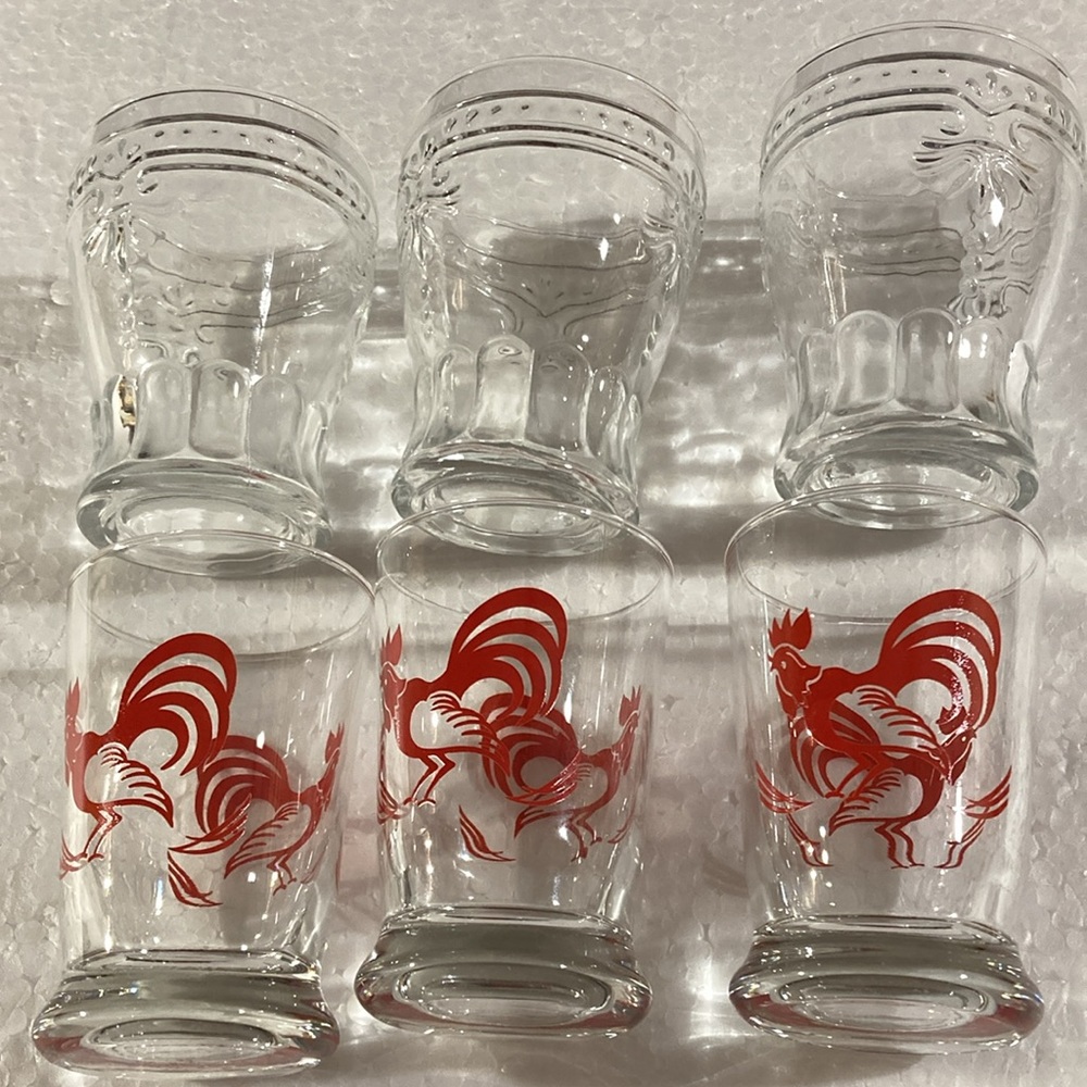 VINTAGE SET OF SIX JUICE GLASSES